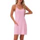 thumbnail image 1 of Camisón de tirantes con bolsillos INSPIRE CHIC para mujer, regreso a clases, suave, con tirantes ajustables, ropa de descanso XL rosa, 1 of 6