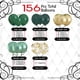thumbnail image 2 of Kit de arco de guirnalda de globos Archloon verde y dorado de 156 piezas, 2 of 5