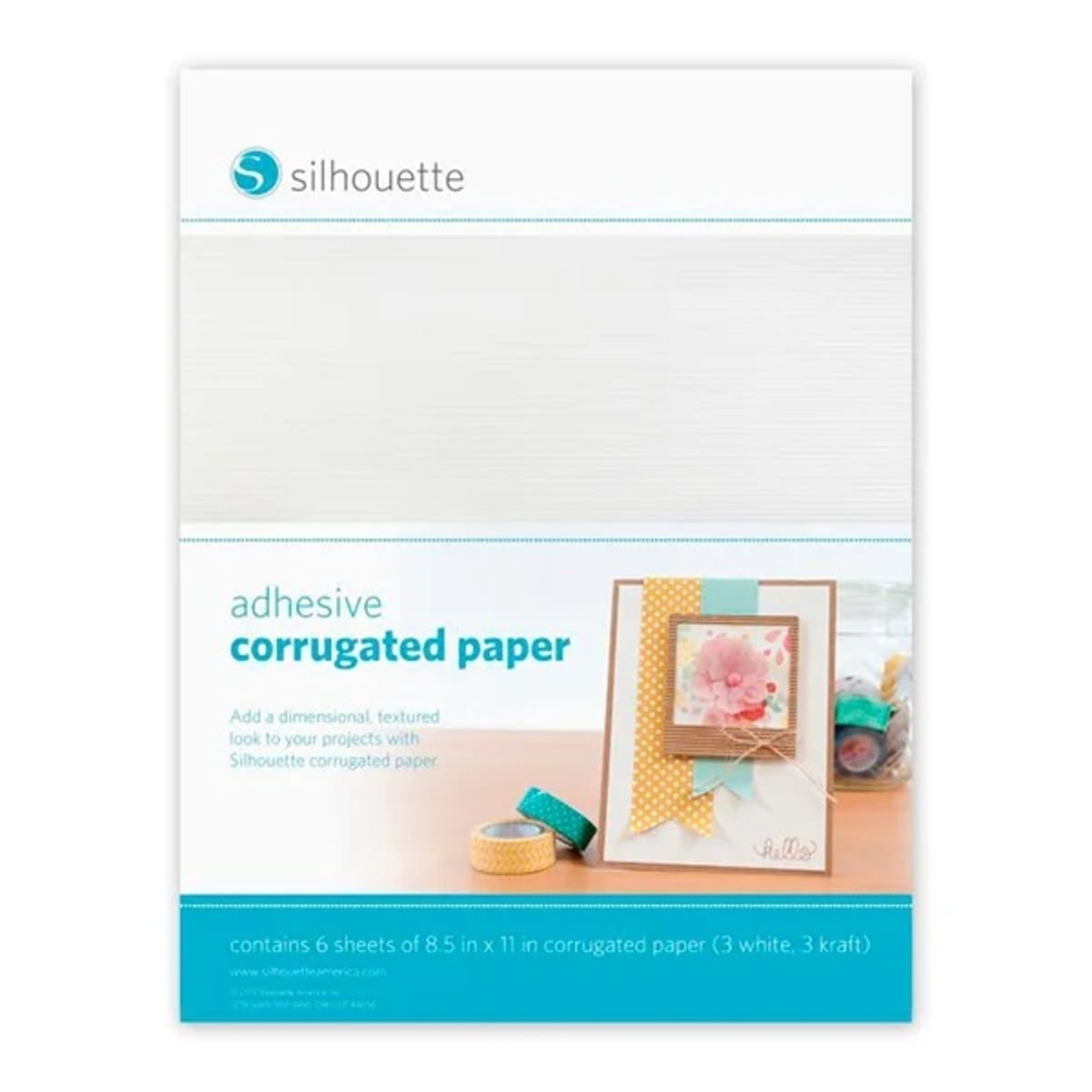 Papel Adhesivo Corrugado Multicolor Silhouette