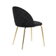 thumbnail image 1 of Silla Nordic Felpa Gold - Negro, 1 of 3