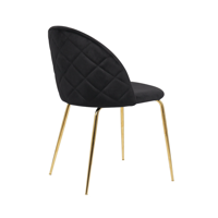 Habita2 Chile - Silla Nordic Felpa Gold - Negro