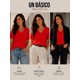 thumbnail image 2 of Polera Cuello V 100% Algodon Manga Corta Basicas Estampar Rojo S-m Lisa, 2 of 3