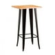 thumbnail image 1 of Mesa De Bar Tolix Color Negro 60x60 Cubierta De Madera Clara, 1 of 3