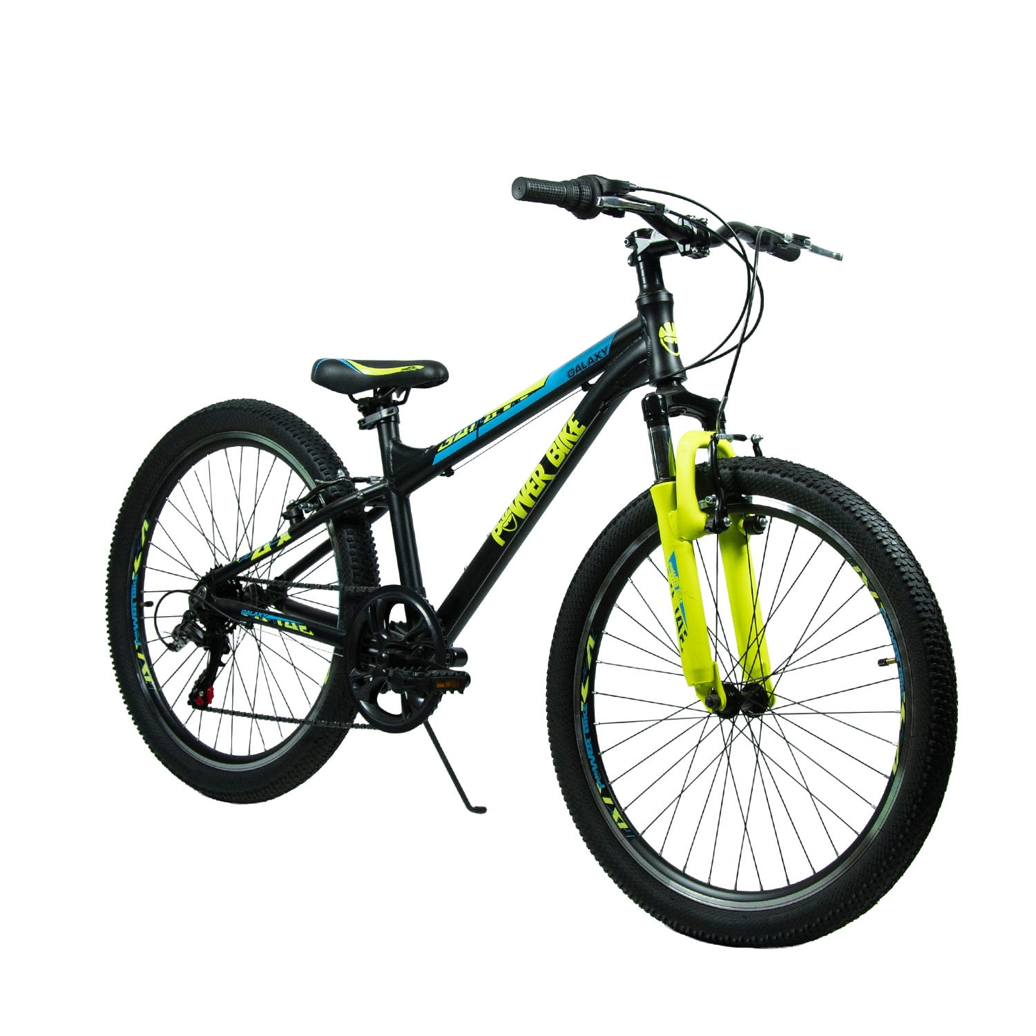 Powerbike - Bicicleta Mtb Aro 24 Negra/verde Galaxy