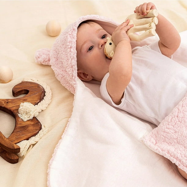 Manta Bebe Premium Recién Nacido Enterito Suave Osito Rosada Lider