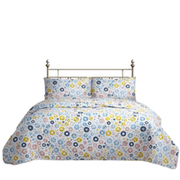 Genérico - Cubrecama Quilt Reversible 1 5 Plaza S 170 X 240 Cm Estampado Arcoíris Flowers Collection Martiné