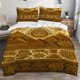 thumbnail image 1 of 3pcs Ancient American Sun God Themed Bedding Set Including Duvet Cover And Pillowcases Soft And Comfortable, 1 of 5