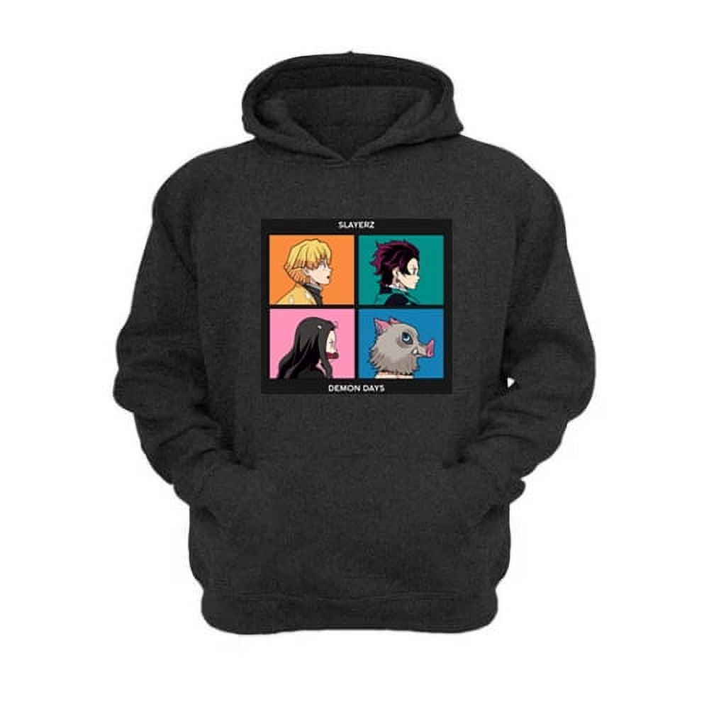 Genérico - Polerón Canguro Demon Slayer Gris Talla S Unisex