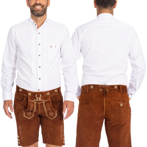 Camisa BAVARIA TRACHTEN M Blanca estilo Oktoberfest