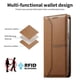 thumbnail image 4 of Funda tipo cartera con bloqueo RFID para Samsung Galaxy A57 cubierta magnética de cuero con tapa y soporte Marrón, 4 of 6