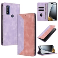 Funda Foxdock Para Motorola Moto G Pure De Cuero Premium Bicolor Con Ranuras Rfid, Carcasa Tipo Billetera Antigolpes Y Soporte Plegable