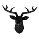 thumbnail image 3 of Cabeza de Ciervo Decoración Colgante Estatua Artística Escultura de Animal Adorno Geométrico Fabricado en Resina Duradera Adecuado para Dormitorio Sal Negro, 3 of 5