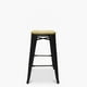 thumbnail image 1 of Taburete Medio 66 Tolix Asiento Madera Negro, 1 of 3