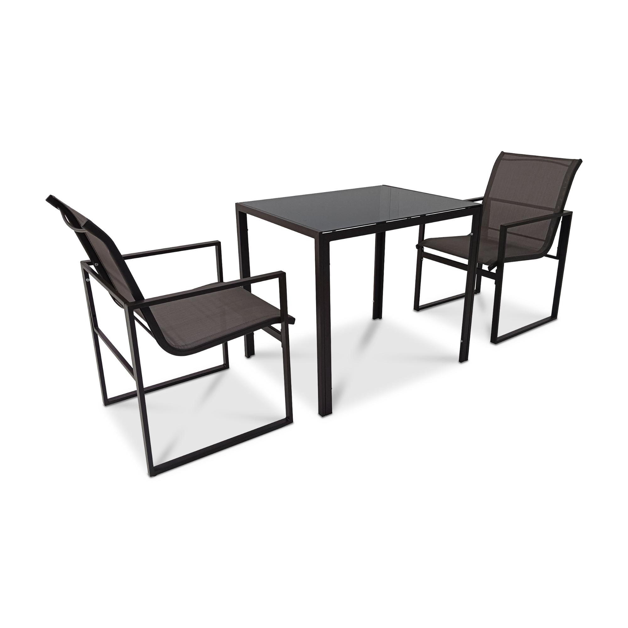 Comedor De Terraza-Balcon Cerdeña 2 Sillas Gris