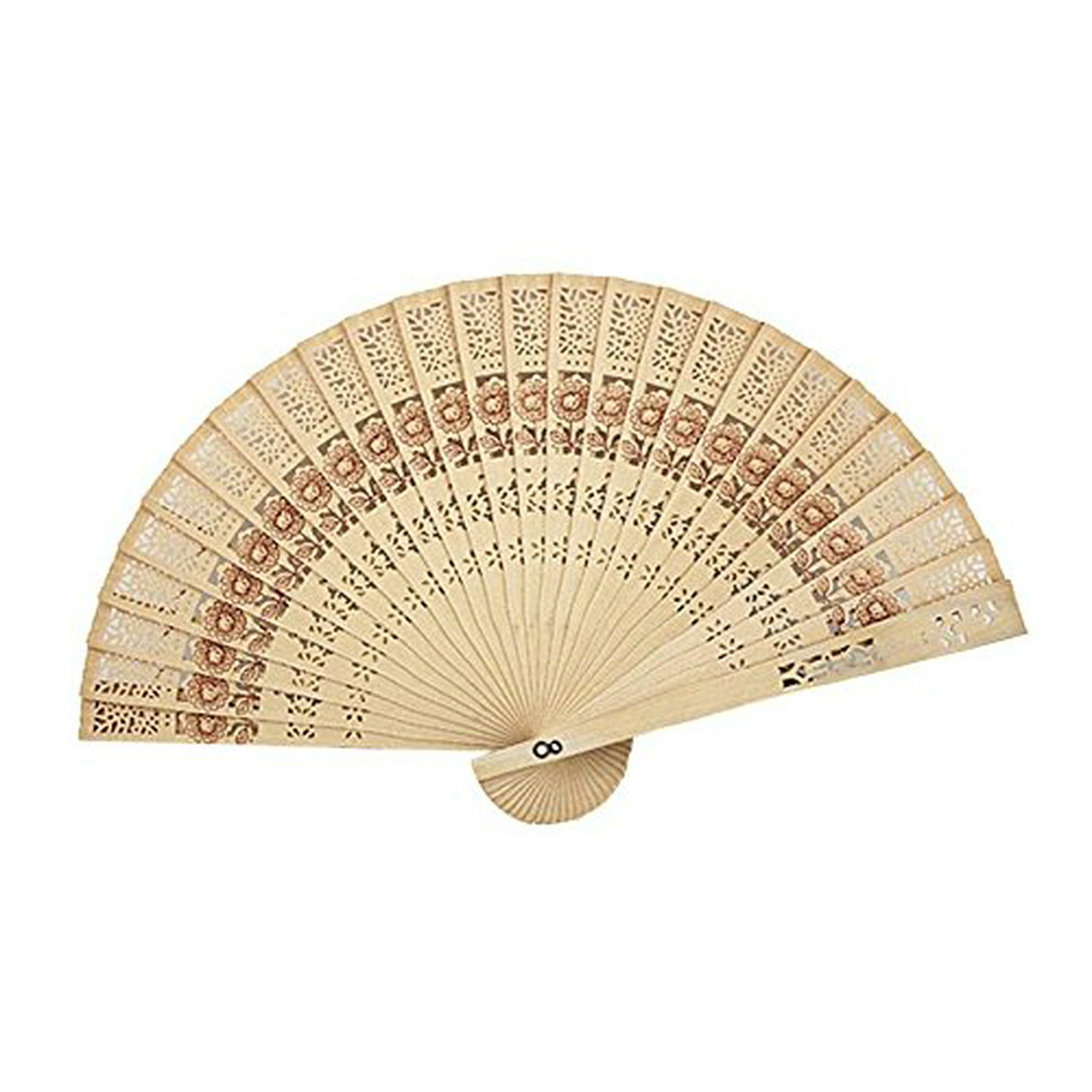 Abanico De Sándalo Forsun Para Regalos De Boda Y Cumpleaños (50 Unidades)