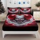 thumbnail image 1 of Fitted Sheet Set Featuring a Terrifying Clown with a Sinister Smile and Bright Red Balloons The Elastic Design Ensures Perfect Fit, 1 of 1