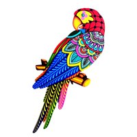 Bothyi - Pájaro Arte De La Pared Decoración Escultura Decoración Colgante Para Valla Interior Al Aire Libre Cabeza Roja A La Izquierda