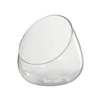 Magideal - Jarrón De Cristal Transparente Con Corte Inclinado, Minitarro Para Dulces, Soporte Para Plantas De Aire, Jarrón Para Plantas De Terrario Para Jardín,