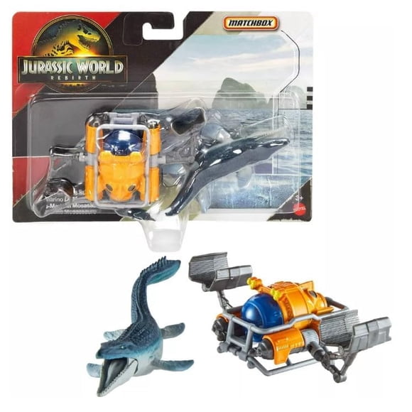 Set de vehículo de juguete Hot Wheels Jurassic World Mosasaurus