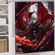 thumbnail image 5 of Tokyo Ghoul theme 4 piece Shower Curtain Set With Rugs Waterproof Bathroom Decor Set Includes Bath Mat U shaped Rug Toilet Lid Cover And Curtain With Hooks, 5 of 6