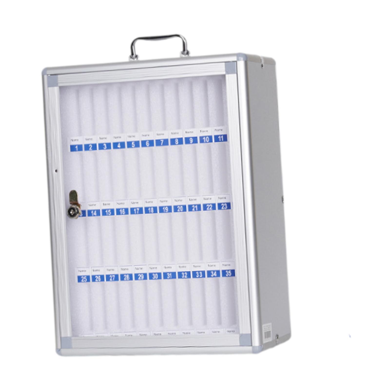 Magideal - Armario De Almacenamiento Para Teléfonos, Caja De Bloqueo, Estable, Montado En La Pared, Oficina, Aleación De Aluminio, Reunión En El Aula, Tabla De B 48 Ranuras