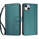 thumbnail image 3 of Funda Cartera Trébol para iPhone 15 Plus con Ranuras Tarjetas y Carga Inalámbrica Verde oscuro, 3 of 6