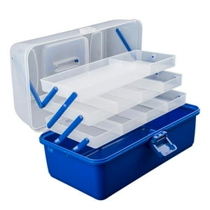 Silver Wave - Caja Pesca 3 Bandejas 1040Grs Fondo Azul Tapa Transparente