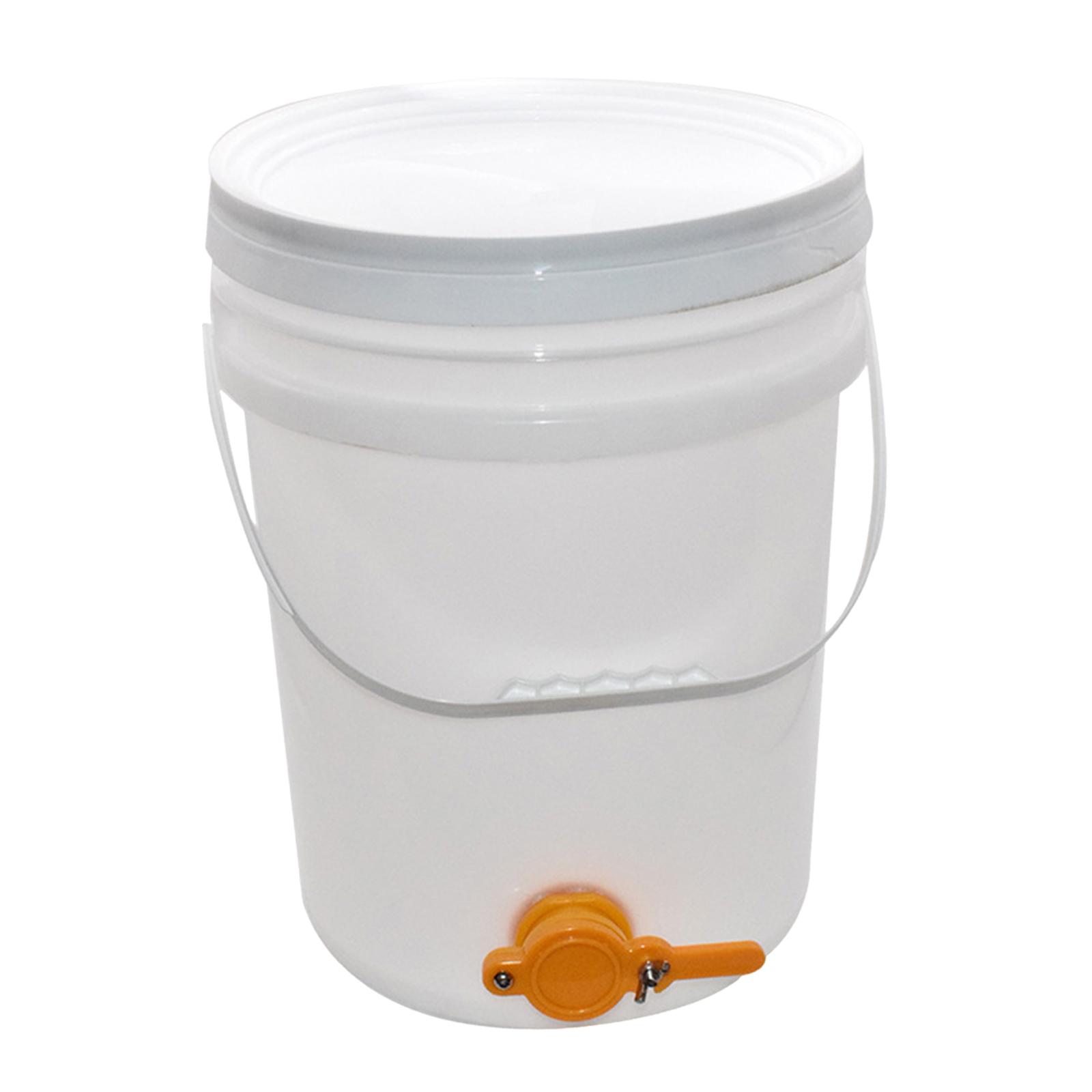 Magideal - Cer Apicultura De Cubo De Miel Suministra Un Cubo De Almacenamiento De Usuarios Blancos Con Gran Capacidad Contenedor De Equipos De Extracto De Miel 15 Litros