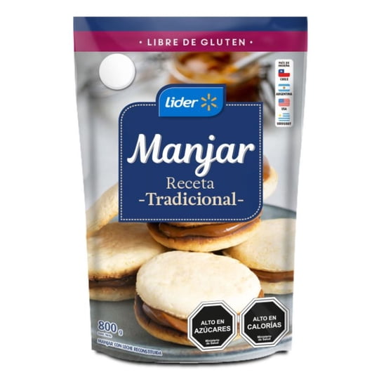 Manjar Tradicional Bolsa 800 g Lider