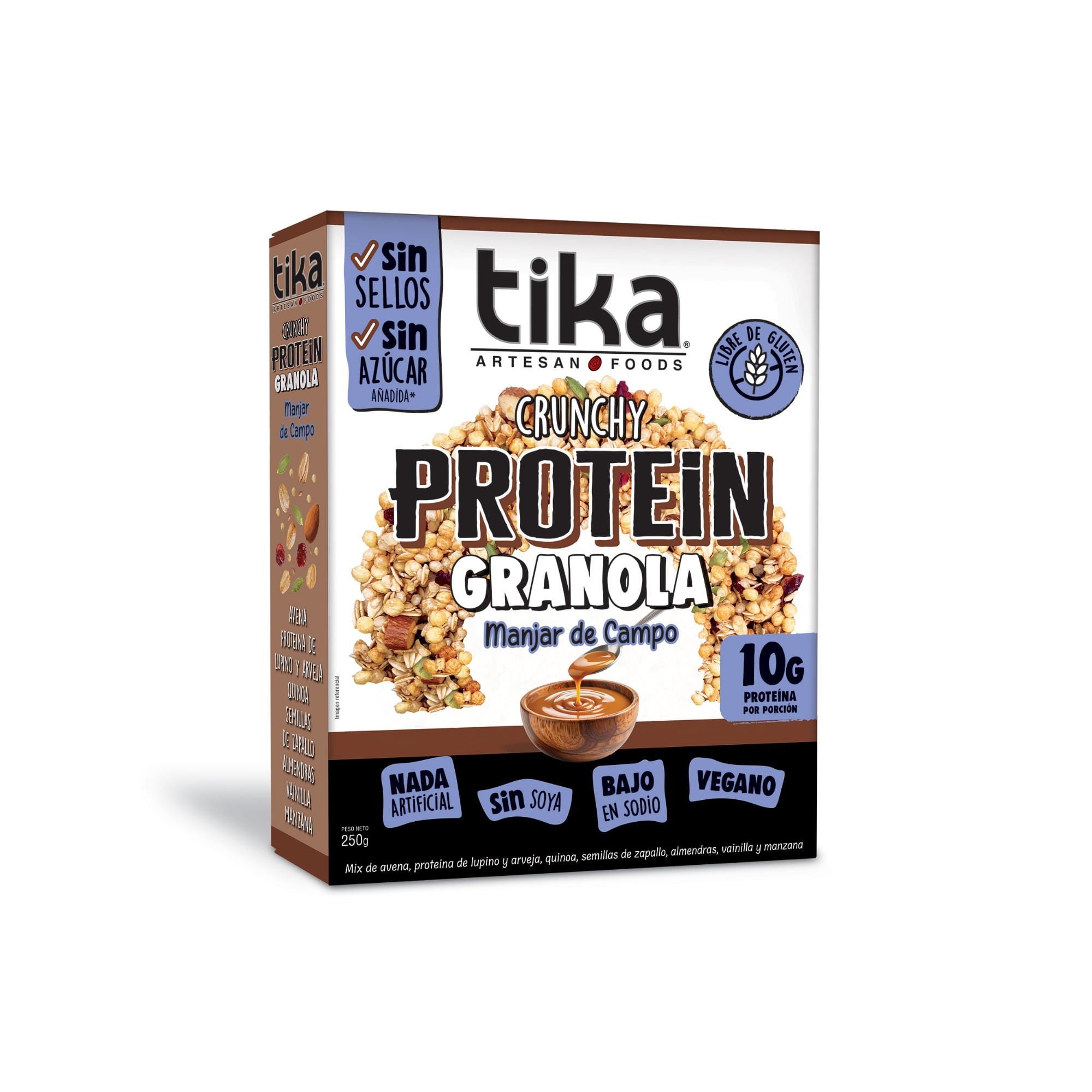 Granola Proteina Manjar De Campo 250 g Tika