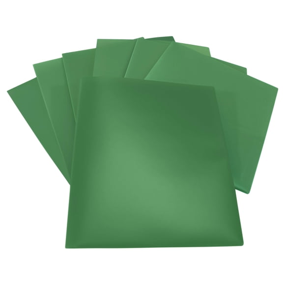 Folders escolares de polipropileno School Smart de 2 bolsillos, verdes, paquete de 25