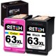 thumbnail image 1 of Cartuchos de tinta RETCH 63XL negro y tricolor (combo), 1 of 6