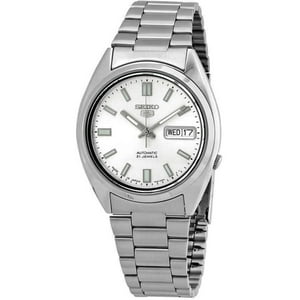Reloj Seiko Snxs73J1 De Acero Inoxidable Serie 5 Con Esfera Plateada Para Hombre