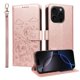 thumbnail image 5 of Funda Cartera para iPhone 16 Pro Perro Cachorro Grabado con Tarjetas Soporte Correa Rosa, 5 of 6