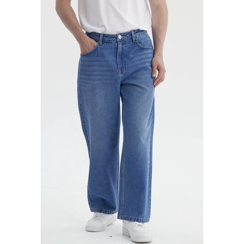 Fashionspark - Jeans Hombre Calce Recto Lavado Azul