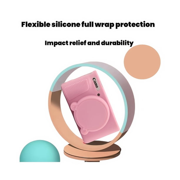 Funda De Silicona Suave Para Canon SX730 Y SX740 HS | Delgada, Antiarañazos Y En Color Rosa