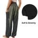 thumbnail image 5 of Pantalones de mujer, pantalones de yoga bohemios de cintura alta con bolsillos lavables a máquina, 5 of 5