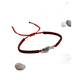 thumbnail image 1 of Pulsera de hilo y de la santa muerte Rojo negro plateada, 1 of 3
