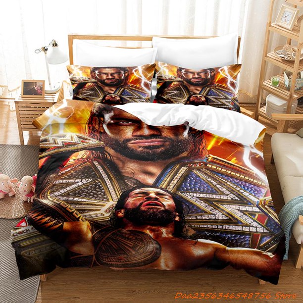 v779 Bed Sheets Wrestler Roman Reigns Bedding Set Single Twin Full Queen King Size Bed Set Adult Kid Bedroom Duvetcover Sets Bed Sheet Set 3-Piece Bedding Set (1 Duvet Cover + 2 Pillow Shams) Bed She