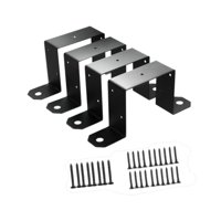 Magideal - 4X Post Post Clips Soportes De Estaca De Cubierta Versátiles Versátiles Fáciles De Instalar Pesado Resistente Con Sujetadores De Hardware De Tornillo