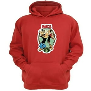 Genérico - Polerón Canguro Popeye Rojo Talla L Unisex