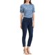 thumbnail image 2 of INSPIRE CHIC Blusas de Mujer con Fruncido Cuello Redondo Manga Corta Camisa Floral Azul Blanco XL, 2 of 7