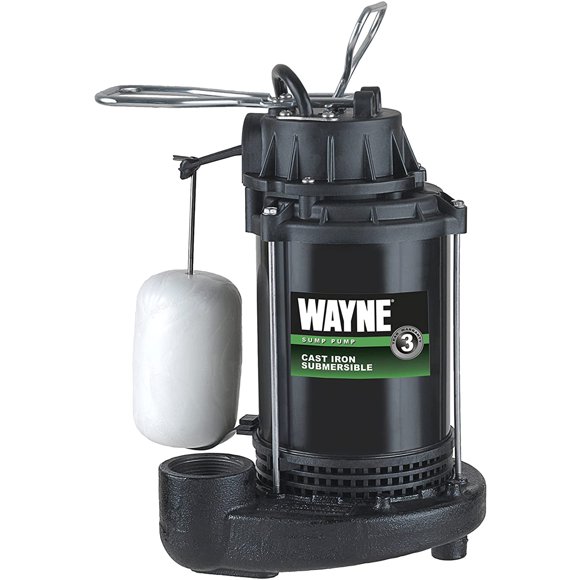 Bomba de sumidero WAYNE CDU800 1/2 HP sumergible de hierro fundido
