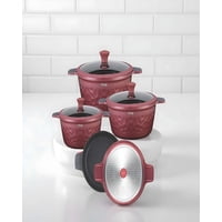 Genérico - Juego De Ollas De Cocina 7 Piezas Morado