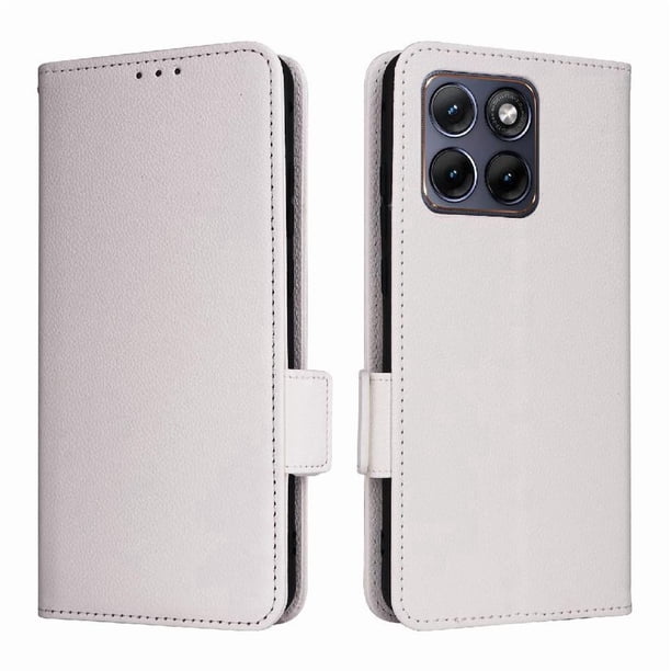 Funda Cartera para Motorola Edge 70 Fusion Tapa Flip con Ranuras y Soporte Blanco