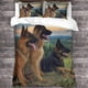 thumbnail image 3 of Juego de ropa de cama Entemah con diseño de perro pastor alemán, funda nórdica de microfibra suave con diseño de animales y estampado 3D para niños, adolescentes y adultos, juego de 3 piezas, 3 of 3