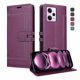 thumbnail image 1 of Premium Wallet Case for Xiaomi Redmi Note 12 Pro Plus 5G with Card Slots & Kickstand, Flip Cover Purple, 1 of 6