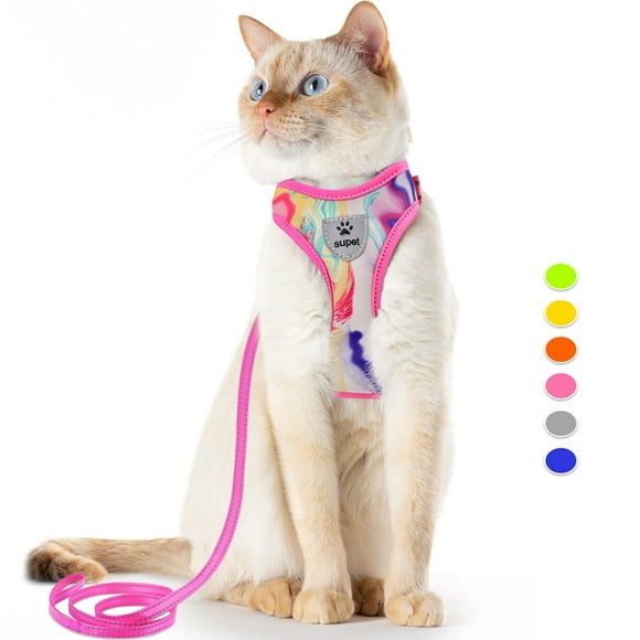 Conjunto de arnés y correa para gatos, chaleco antiescape superelegante