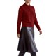 thumbnail image 3 of INSPIRE CHIC Suéter con Cuello para Mujer Botón Frontal Manga Larga Suave Cálido Otoño Invierno Oficina Casual Elegante Cárdigan de Punto Rojo Medio, 3 of 6
