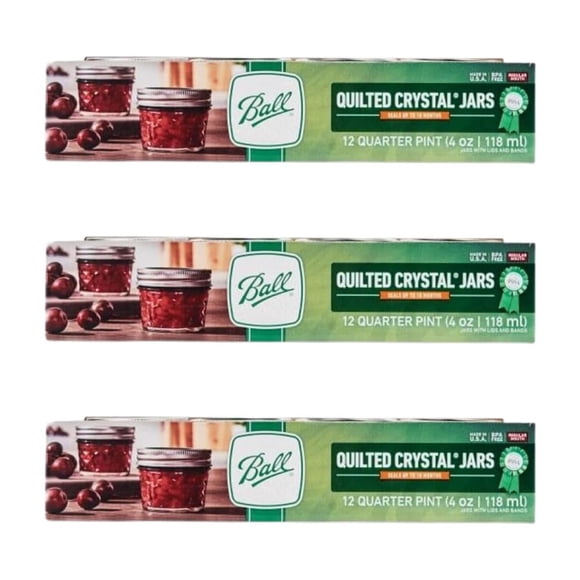 Pack de 36 tarros Ball de 118 ml con diseño Quilted Crystal